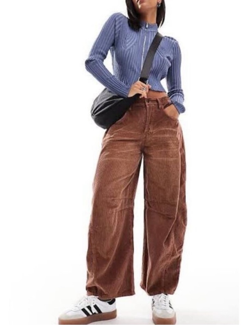 Free People We The Free Good Luck Mid-Rise Cord Barrel Jeans